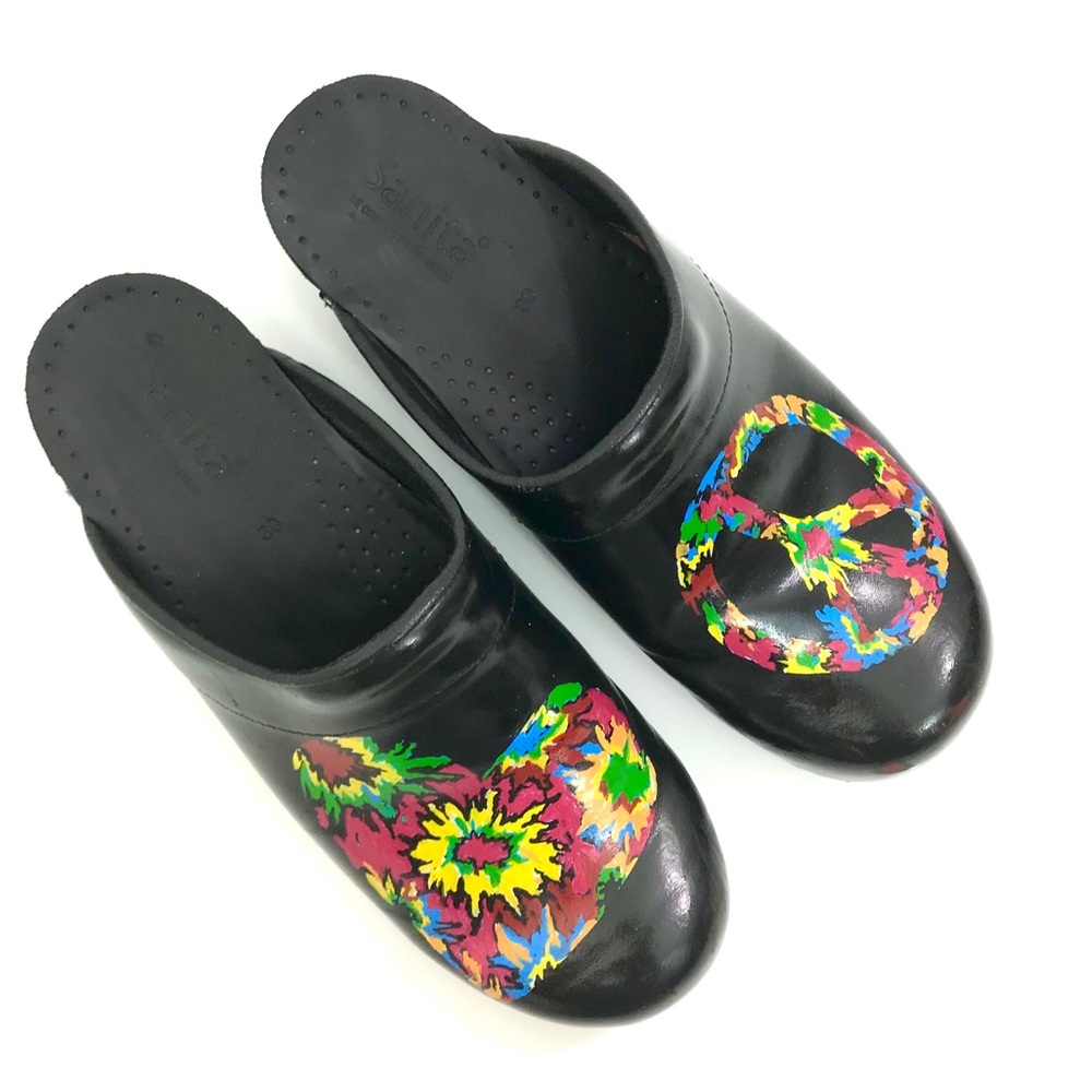 SANITA Danish Clogs NURSING SHOES Heart Peace